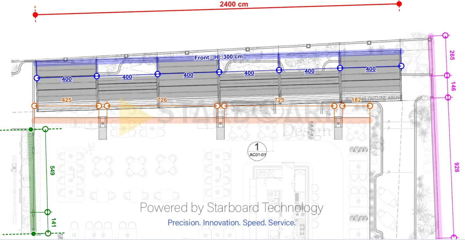 CAD plan measured in seconds with Starboard Technology